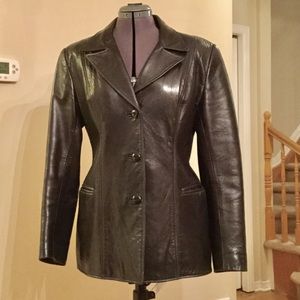 Genuine Leather Blazer
